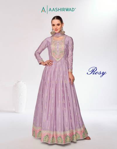 AASHIRWAD ROSY 9980 TO 9983 DESIGNER GEORGETTE SALWAR SUIT WHOLESALER IN INDIA